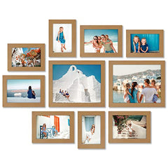 Americanflat 10-Piece Black Gallery Wall Picture Frame Set with Shatter-Resistant Glass