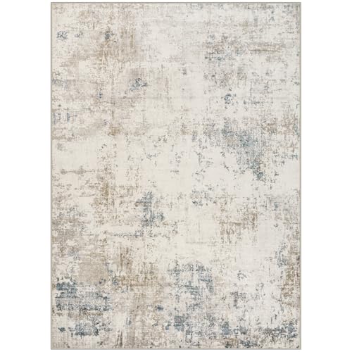 Modern Abstract Washable 8x10 Area Rug for Living Room, Non-Slip, Stain Resistant