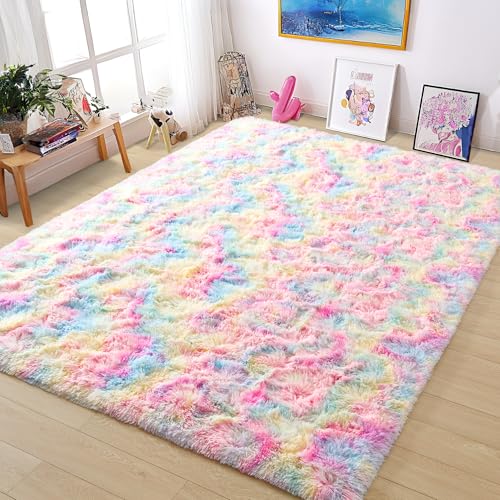 Tepook Super Soft Fluffy Shaggy Area Rug - Non-Slip, Plush Comfort for Bedroom, Living Room