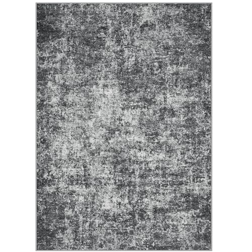 Aelenmu Modern Abstract Washable 8x10 Area Rug: Non-Slip, Soft, Durable
