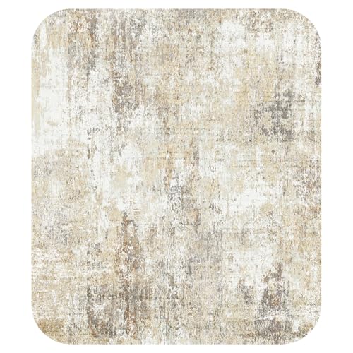 RELEANY Washable Abstract 8'x10' Area Rug, Non-Slip Soft Low-Pile Carpet, Blue-Gray