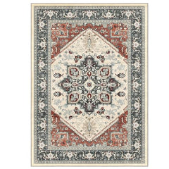 Luxurious Soft Faux Cashmere 5x7 Area Rug - Washable, Non-Slip, Low Pile