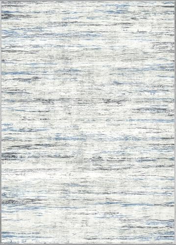 Art&Tuft 8x10 Beige Abstract Washable Area Rug: Anti-Slip, Stain-Resistant, Pet-Friendly
