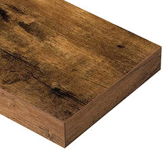 QEEIG Rustic Farmhouse 16-inch Floating Wall Shelves - Set of 3