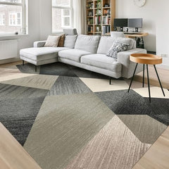 HOMFINE Washable 5x7 Geometric Modern Area Rug - Soft Non-Slip Bedroom Living Room