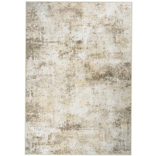 Modern Abstract 8x10 Washable Area Rug: Soft, Anti-Slip, Stain-Resistant Carpet