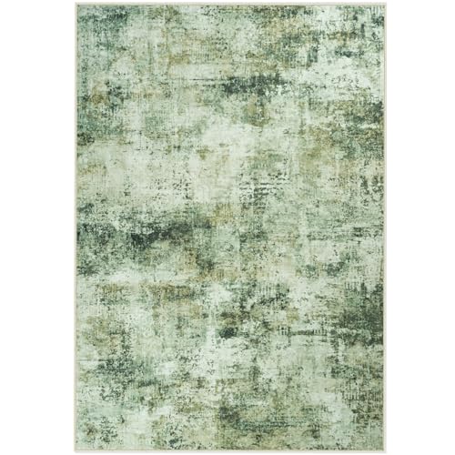 Modern Abstract 8x10 Washable Area Rug: Soft, Anti-Slip, Stain-Resistant Carpet