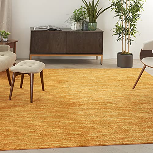 Nourison Essentials Ivory Beige Indoor/Outdoor Area Rug - Easy Clean, Non-Shedding, 8'x10' Versatile Decor
