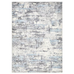 Washable Modern Abstract Area Rug: Soft, Non-Slip, Brown Grey
