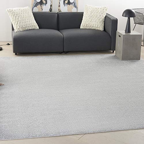 Nourison Essentials Ivory Beige Indoor/Outdoor Area Rug - Easy Clean, Non-Shedding, 8'x10' Versatile Decor