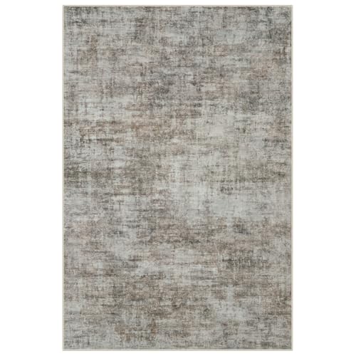 Large Washable 8x10 Area Rug: Modern Abstract Soft Anti-Skid Carpet for Home