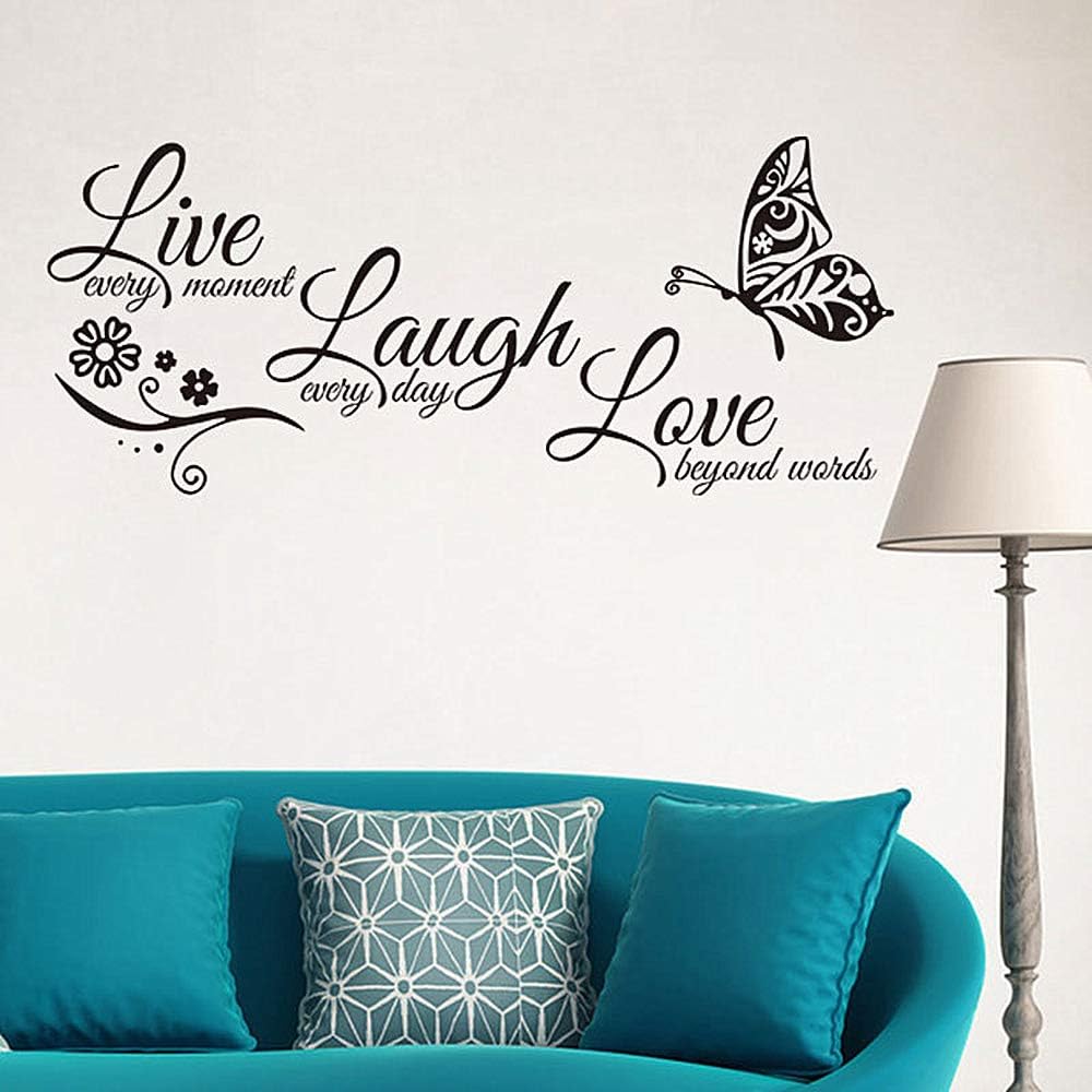 Large Live Love Laugh Wall Decal Sticker Set - Inspirational Family Quotes Decor