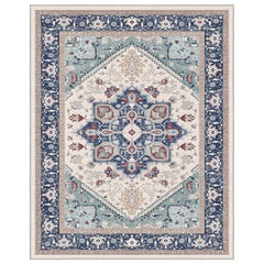 Luxurious Soft Faux Cashmere 5x7 Area Rug - Washable, Non-Slip, Low Pile