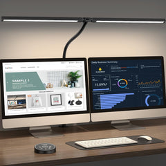 Pzloz 24W Eye-Caring LED Desk Lamp Clamp Architect Gooseneck Light