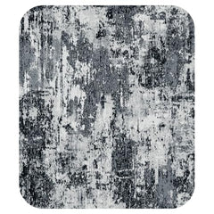 RELEANY Washable Abstract 8'x10' Area Rug, Non-Slip Soft Low-Pile Carpet, Blue-Gray