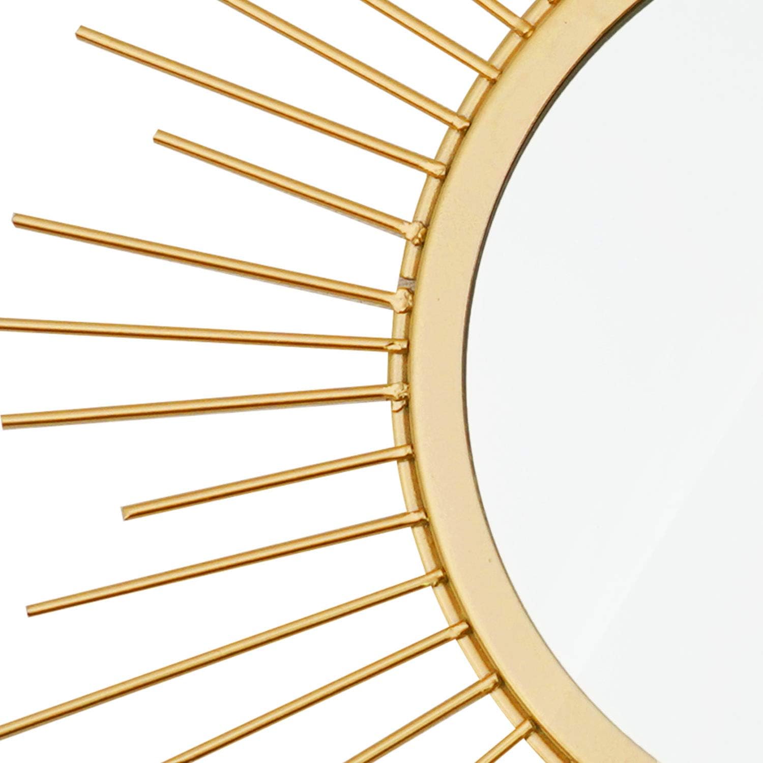 3-Pack Gold Sunburst Metal Wall Mirrors for Living Room Entryway Decor