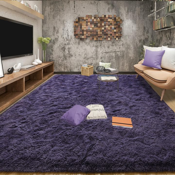 Tepook Super Soft Fluffy Shaggy Area Rug - Non-Slip, Plush Comfort for Bedroom, Living Room