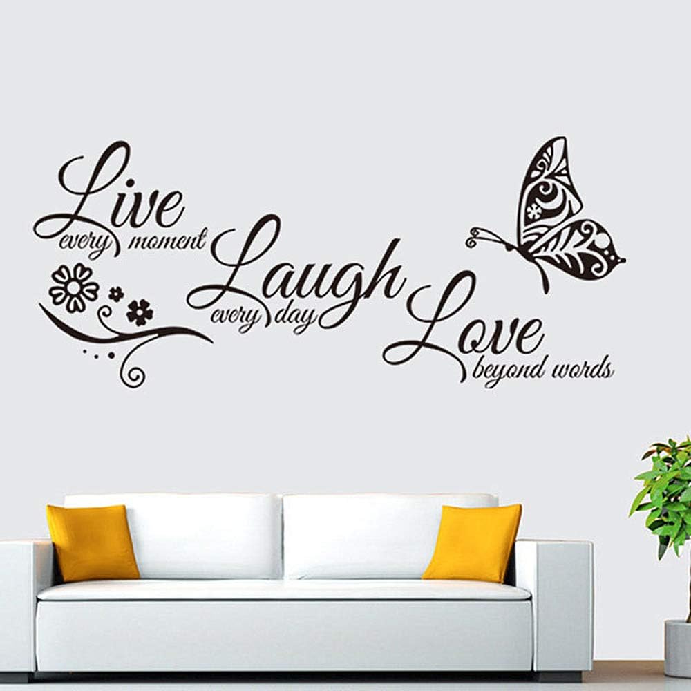 Large Live Love Laugh Wall Decal Sticker Set - Inspirational Family Quotes Decor