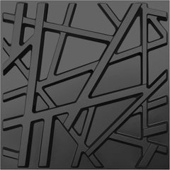 33-Pack Black 3D Textured PVC Wall Panels for Modern Home Decor 12x12