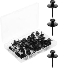 Heavy-Duty Double-Headed Black Picture Hanging Nails, 50 Pack, Secure Wall Hangers
