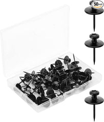Heavy-Duty Double-Headed Black Picture Hanging Nails, 50 Pack, Secure Wall Hangers