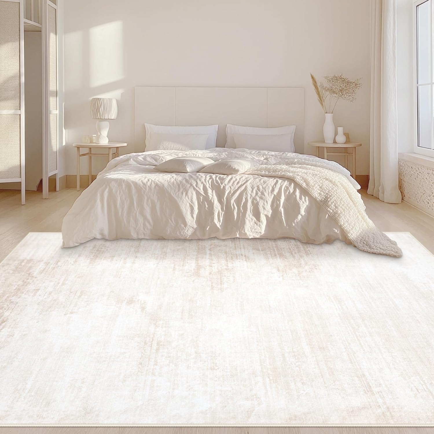 Modern Abstract Washable Area Rug 6x9: Soft, Non-Slip, Stain Resistant for Living Room