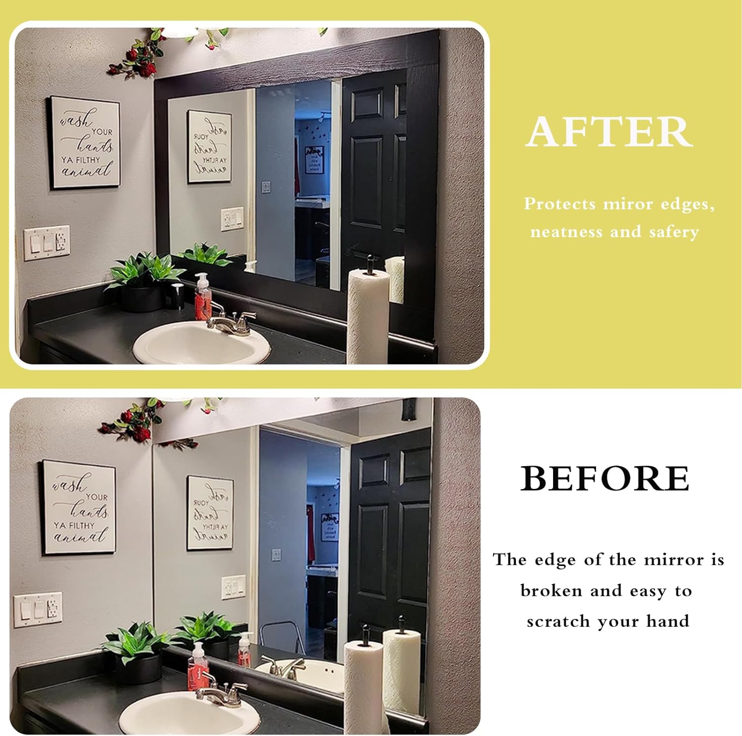 Black Wood Grain Self-Adhesive Waterproof PVC Wall Border Decor 4.2x390