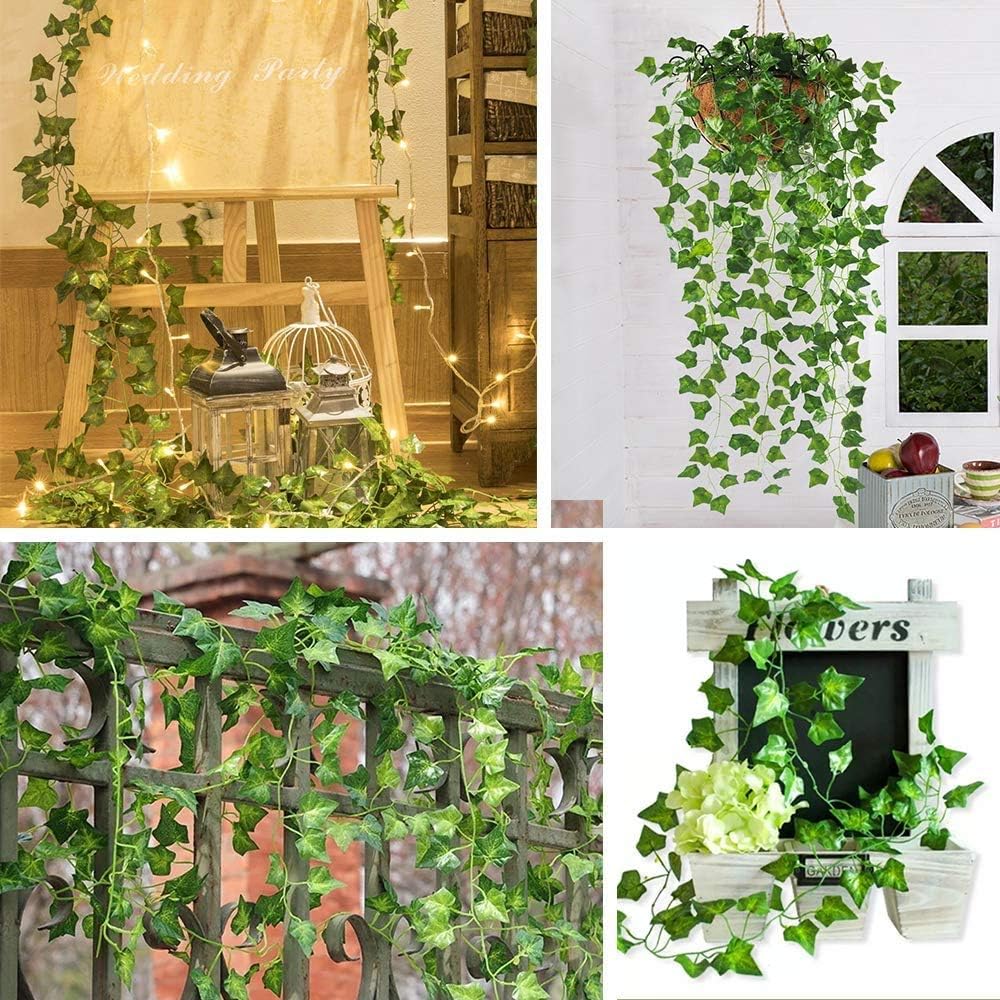 24 Pack 168ft Artificial Ivy Vines Garland for Aesthetic Greenery Decor