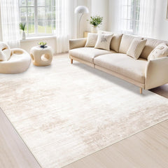 Modern Abstract Washable Area Rug 6x9: Soft, Non-Slip, Stain Resistant for Living Room