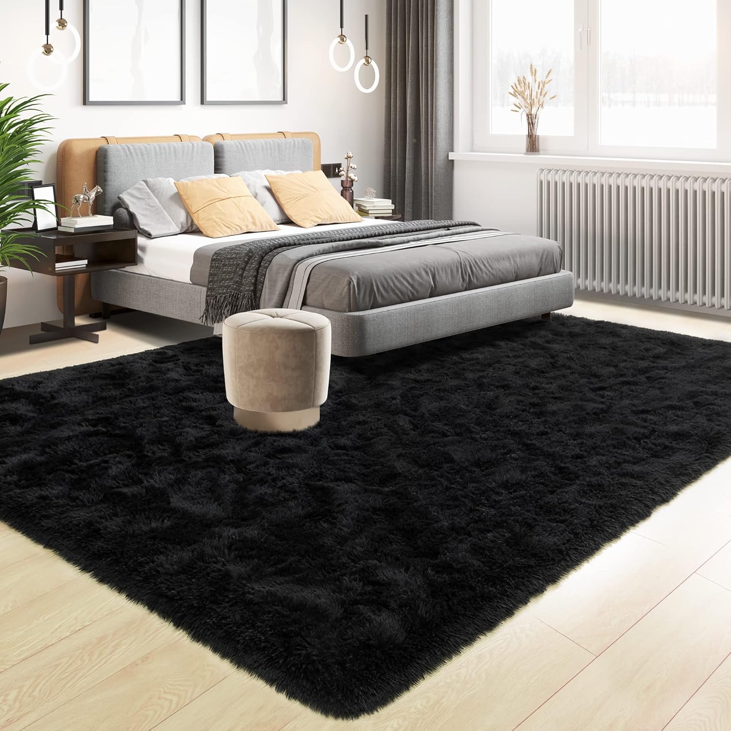Tepook Super Soft Fluffy Shaggy Area Rug - Non-Slip, Plush Comfort for Bedroom, Living Room