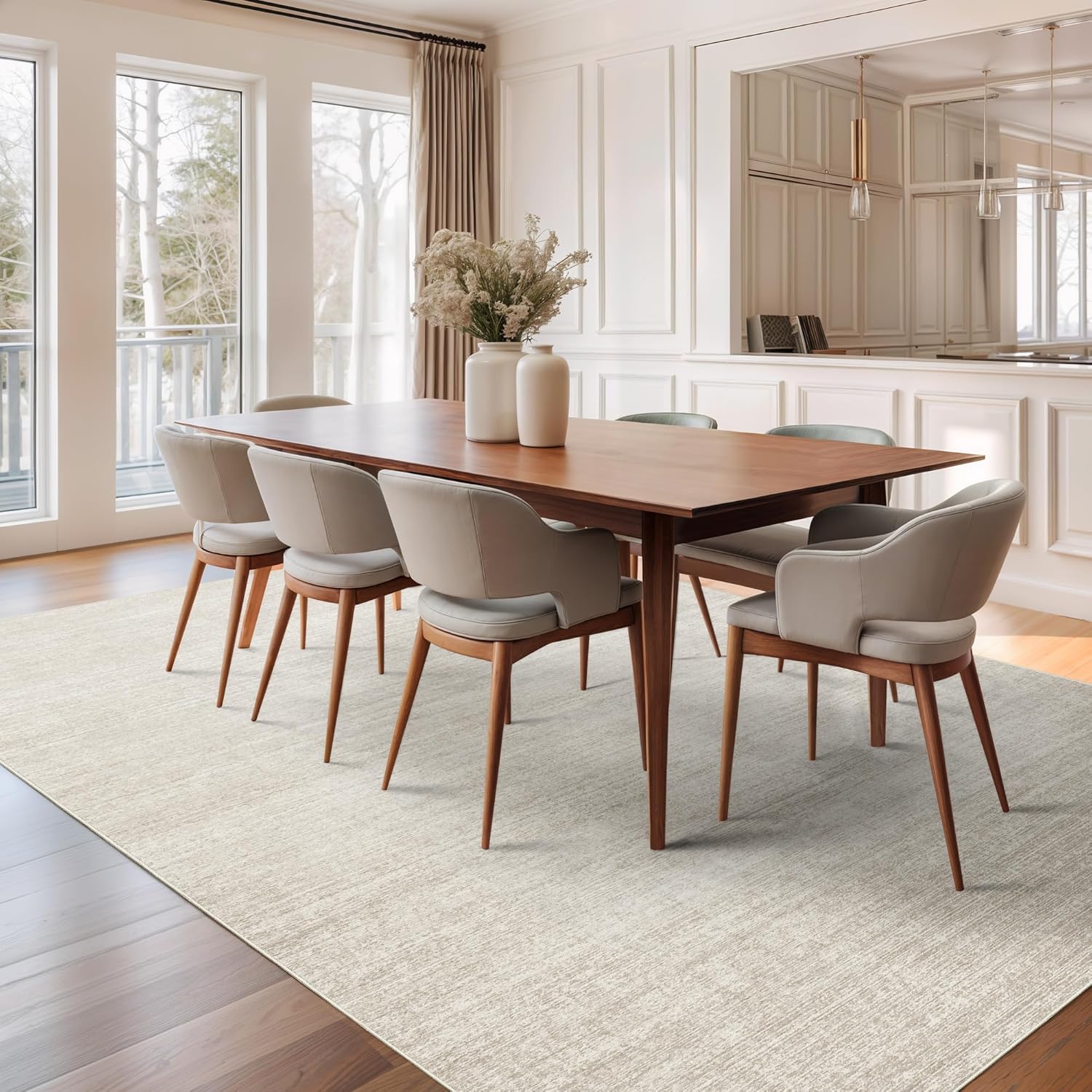 Valenrug 6x9 Washable Rug: Ultra-Thin, Stain-Resistant, Non-Slip, Low Pile