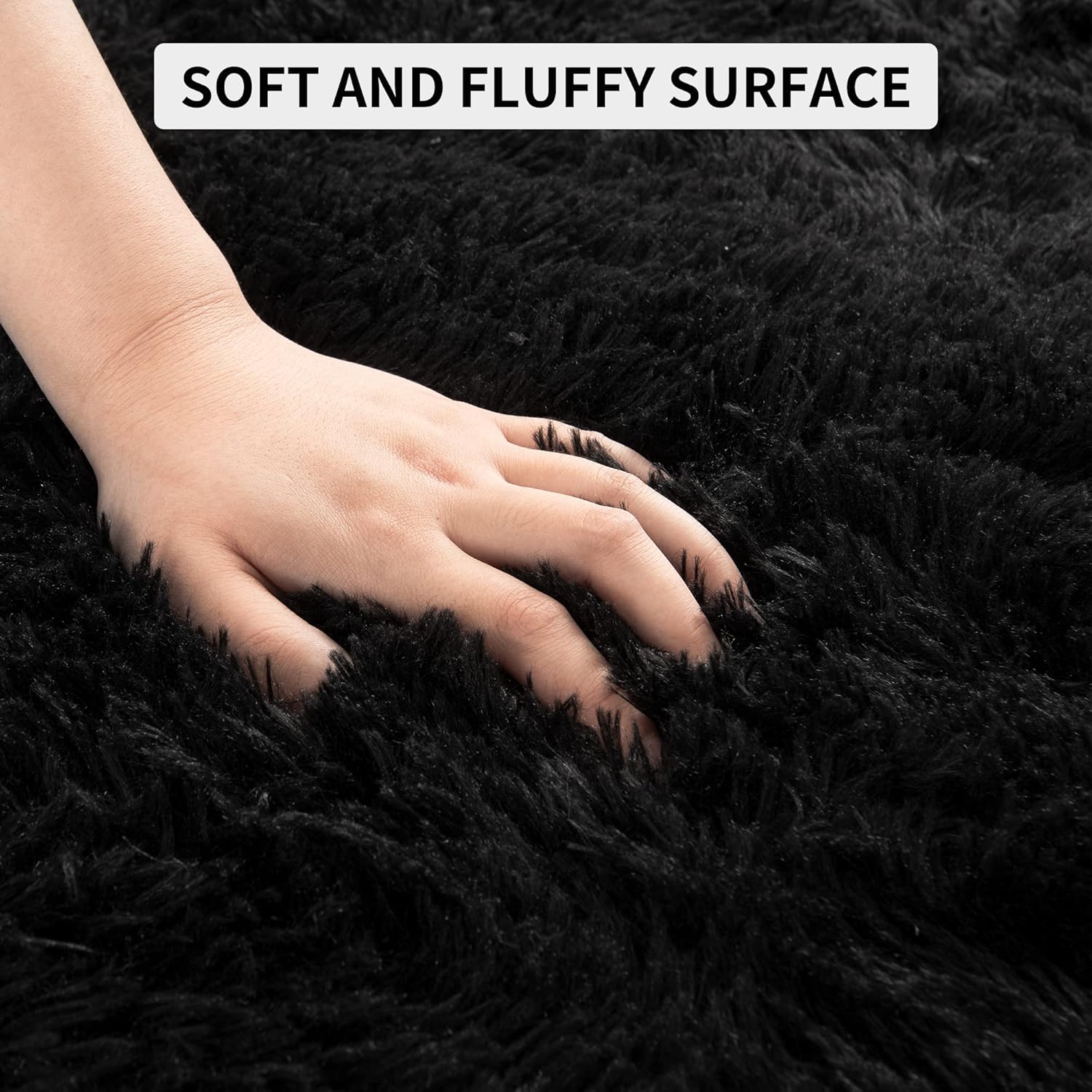 Tepook Super Soft Fluffy Shaggy Area Rug - Non-Slip, Plush Comfort for Bedroom, Living Room