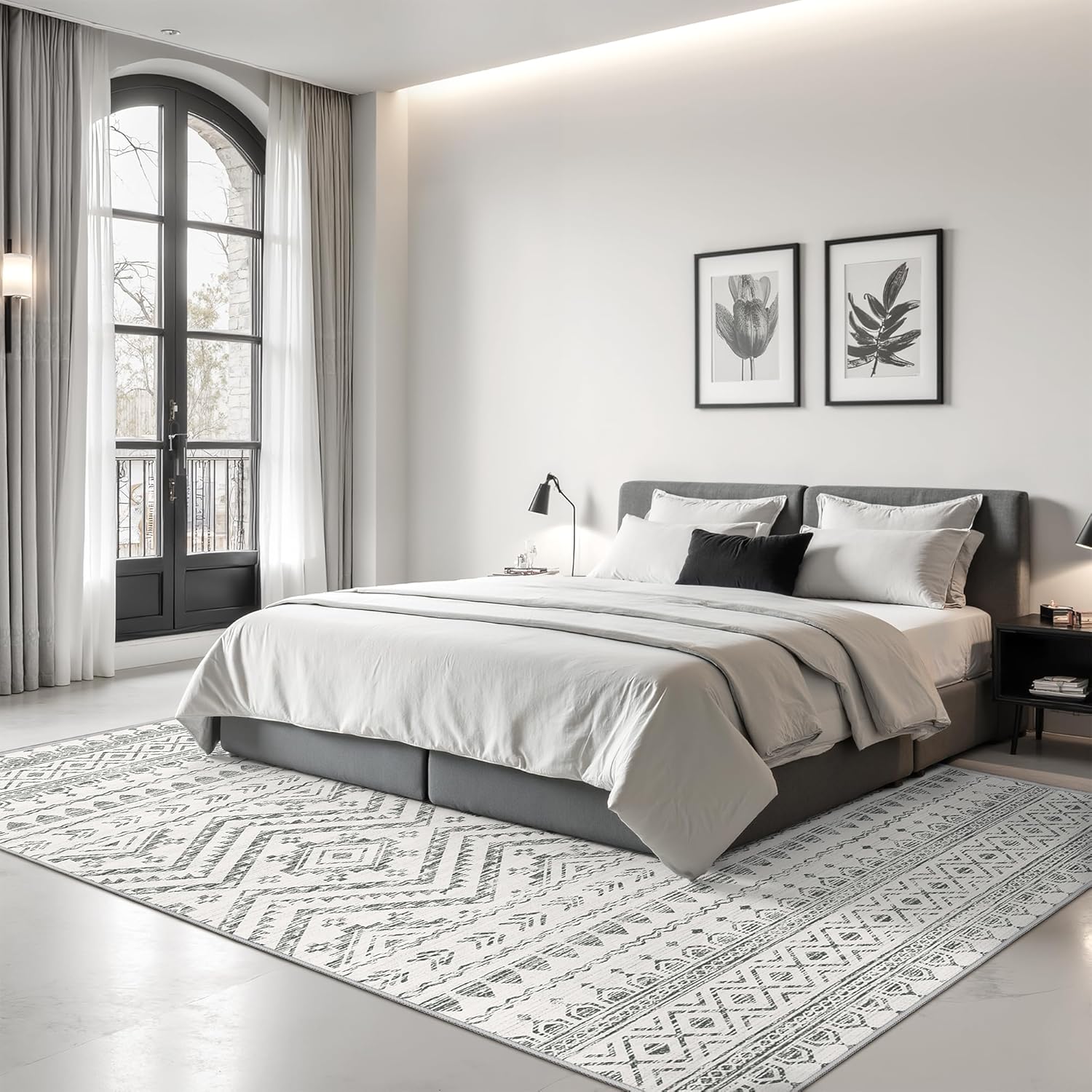 Moroccan Washable Non-Slip Soft Low Pile 8x10 Area Rug