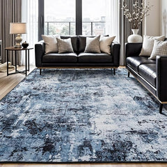 Rugflix Washable 8x10 Modern Abstract Area Rug for Living Room, Stain-Resistant Low Pile