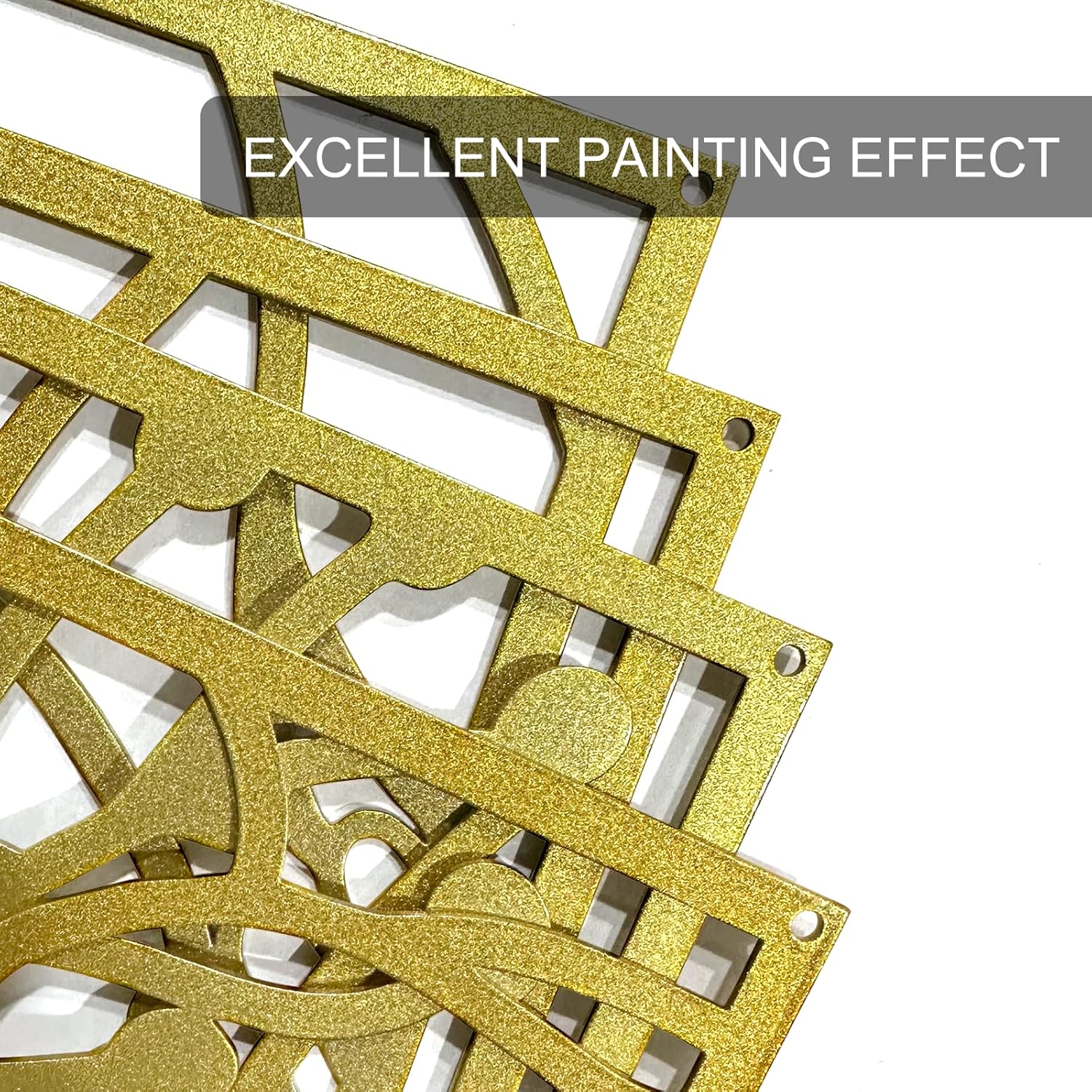 Glamativity 4-Pack Gold Minimalist Metal Line Art: Elegant Woman Body Wall Decor