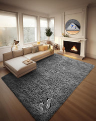 Ophanie Soft Fluffy Shag Area Rug, Non-Slip, Thick, Grey, 8x10 Feet