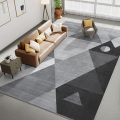 HOMFINE Washable 5x7 Geometric Modern Area Rug - Soft Non-Slip Bedroom Living Room