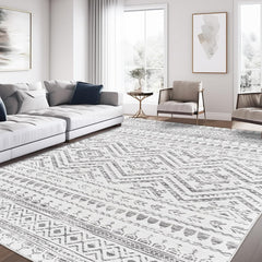 Moroccan Washable Non-Slip Soft Low Pile 8x10 Area Rug