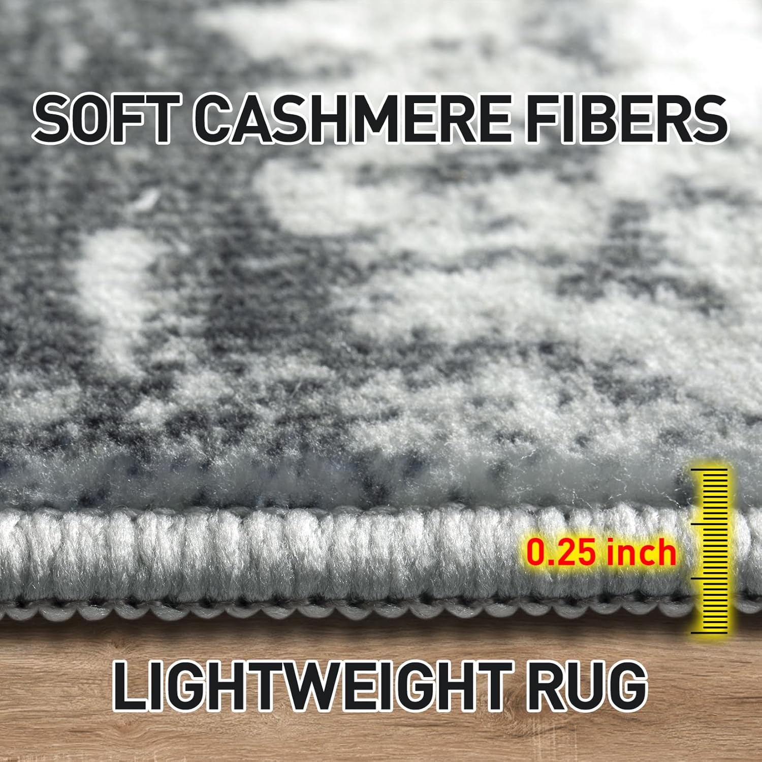 Large Washable 8x10 Area Rug: Modern Abstract Soft Anti-Skid Carpet for Home