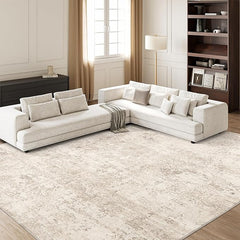 Art&Tuft 8x10 Beige Abstract Washable Area Rug: Anti-Slip, Stain-Resistant, Pet-Friendly