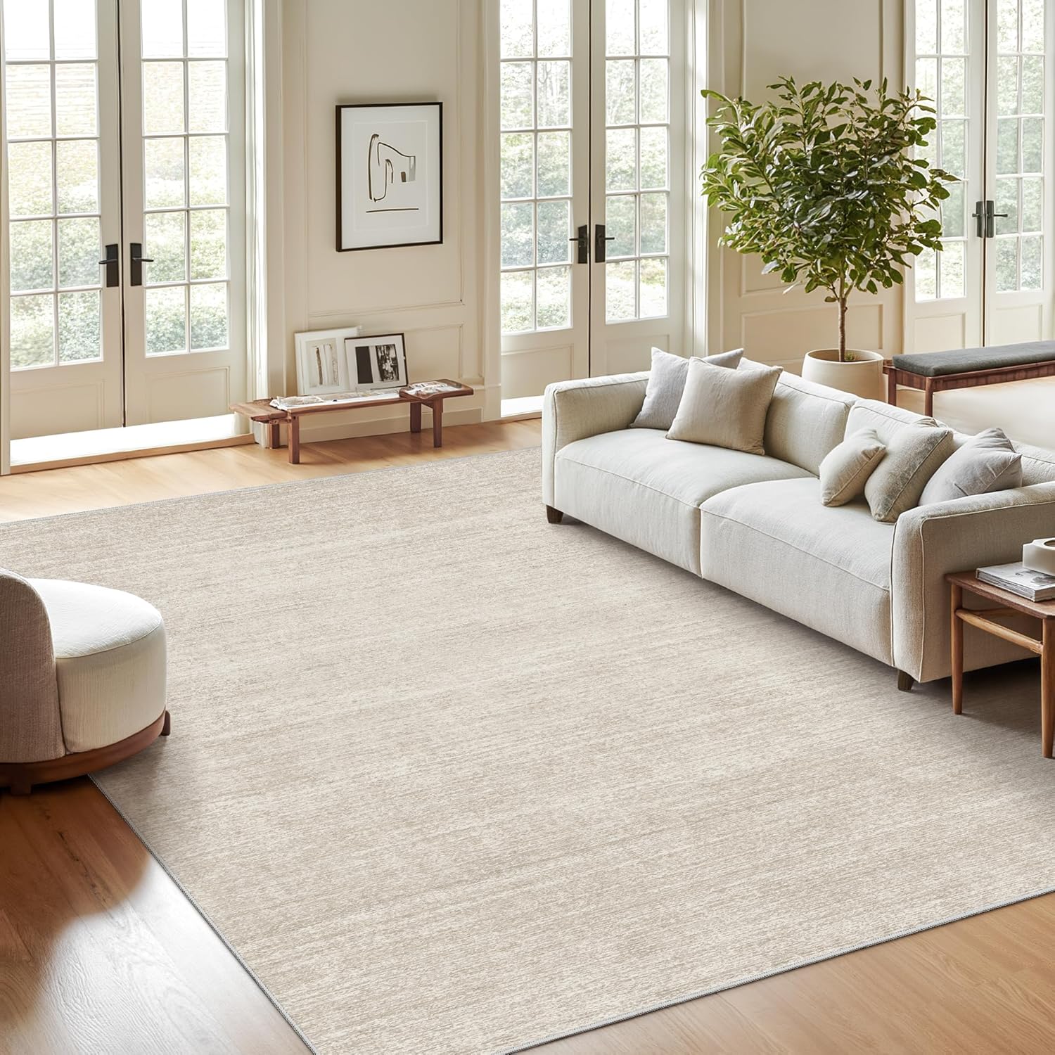 Valenrug 6x9 Washable Rug: Ultra-Thin, Stain-Resistant, Non-Slip, Low Pile