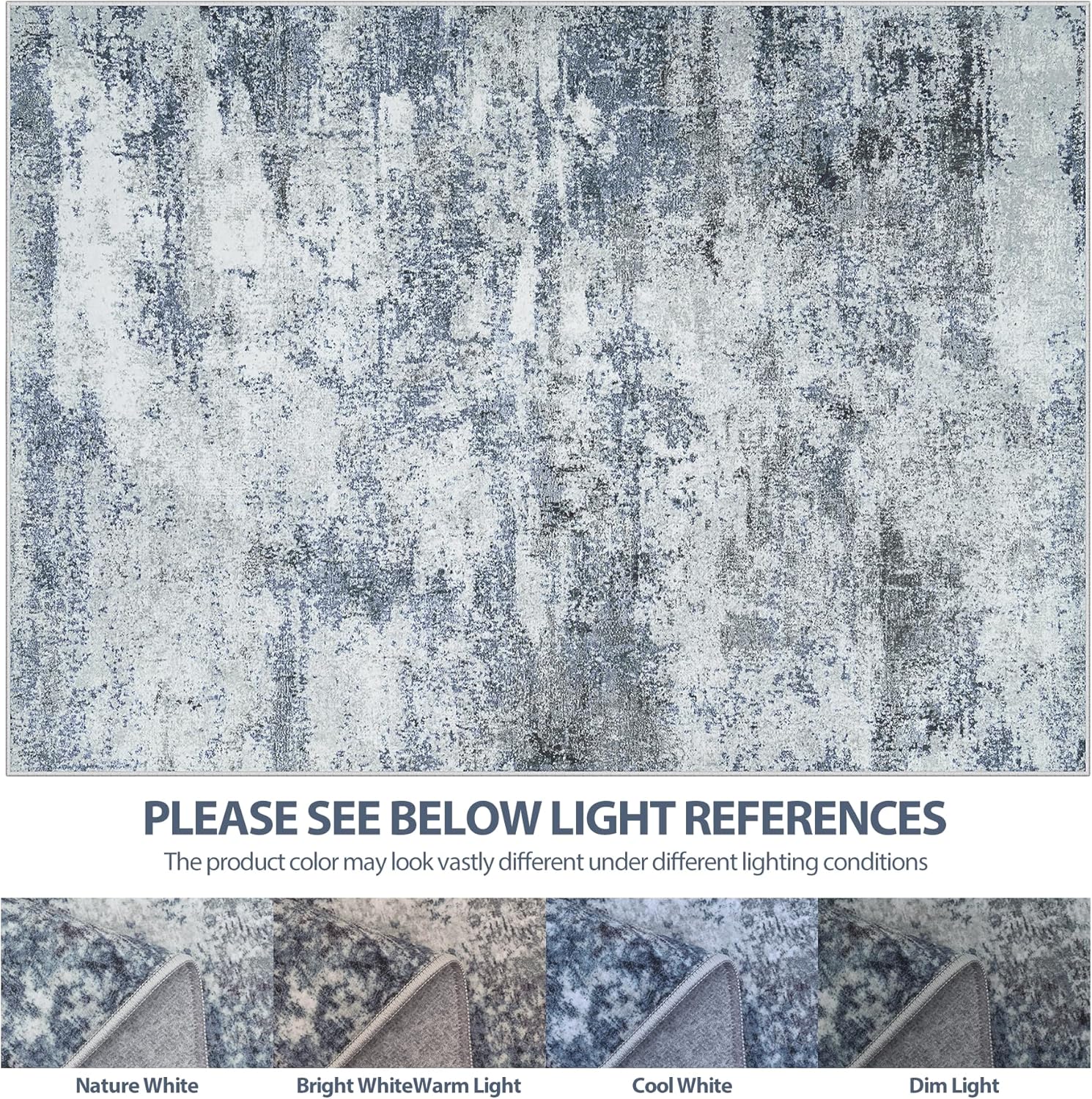 Aelenmu Modern Abstract Washable 8x10 Area Rug: Non-Slip, Soft, Durable