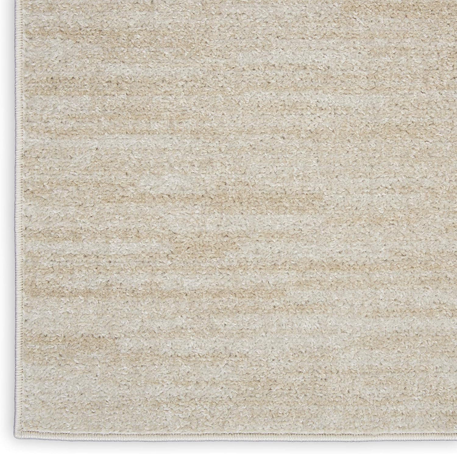 Nourison Essentials Ivory Beige Indoor/Outdoor Area Rug - Easy Clean, Non-Shedding, 8'x10' Versatile Decor
