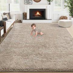 Ultra-Soft 8x10 Fluffy Shag Washable Area Rug for Living Room