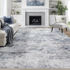 Aelenmu Modern Abstract Washable 8x10 Area Rug: Non-Slip, Soft, Durable