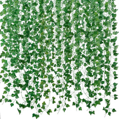 Lifelike Ivy Vines Garland 12-Pack, 84 Feet Total, Aesthetic Artificial Greenery Decor