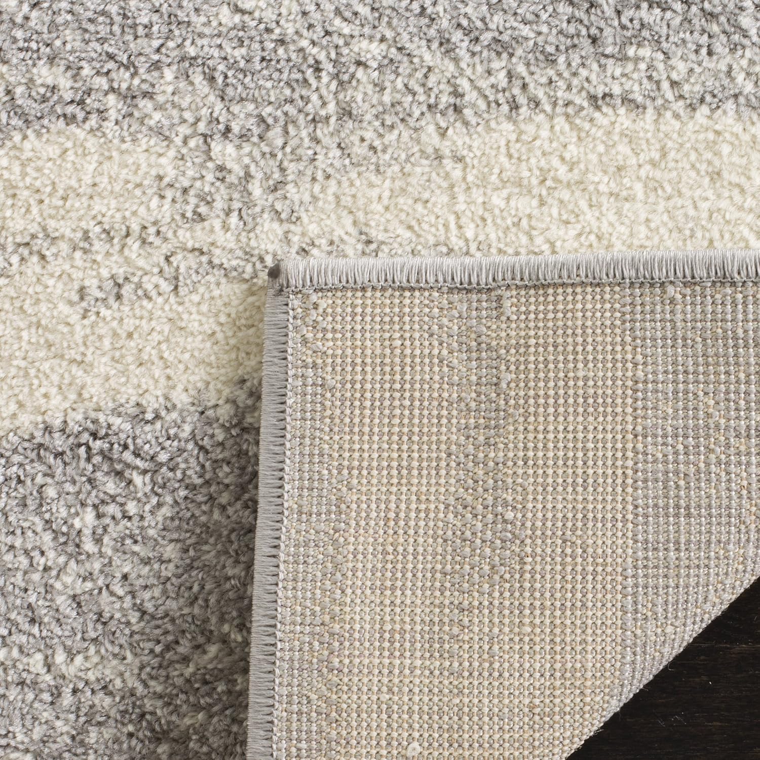 SAFAVIEH Adirondack 8x10 Grey Cream Modern Wave Distressed Easy-Clean Area Rug