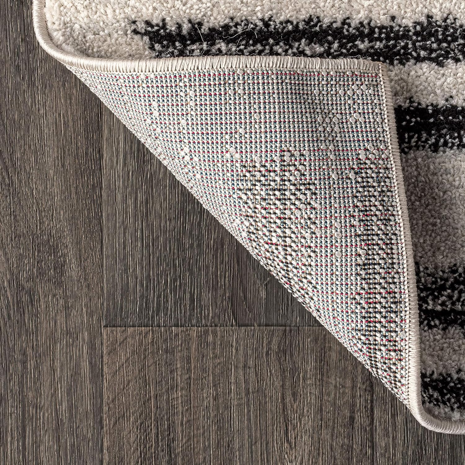 JONATHAN Y Khalil Modern Berber Stripe Cream/Black Indoor Area Rug, Pet-Friendly