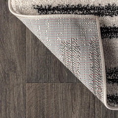 JONATHAN Y Khalil Modern Berber Stripe Cream/Black Indoor Area Rug, Pet-Friendly
