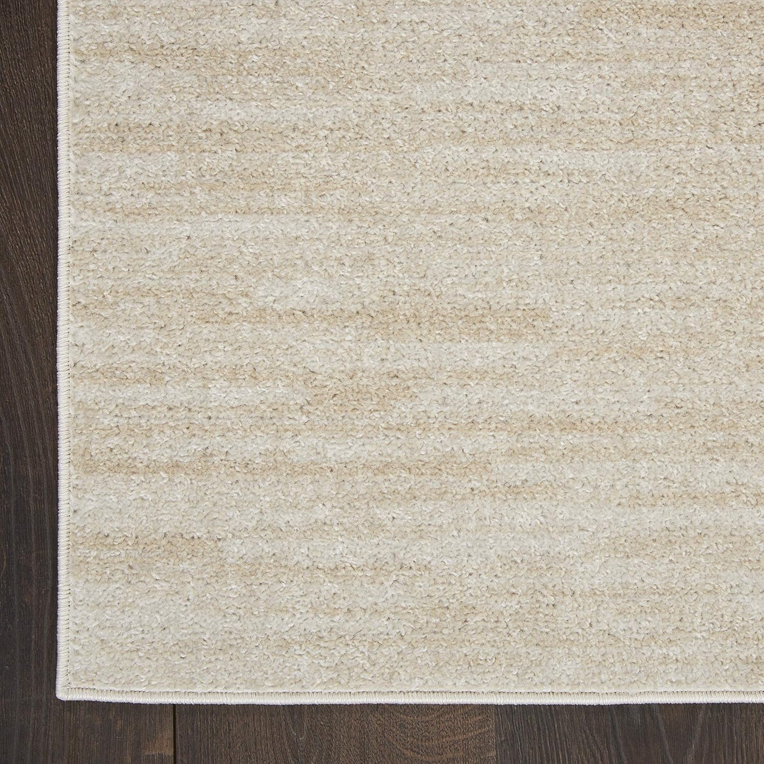 Nourison Essentials Ivory Beige Indoor/Outdoor Area Rug - Easy Clean, Non-Shedding, 8'x10' Versatile Decor